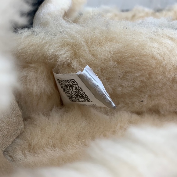 UGG Black Suede Loafers with Cream Lining - Picture 7 of 8